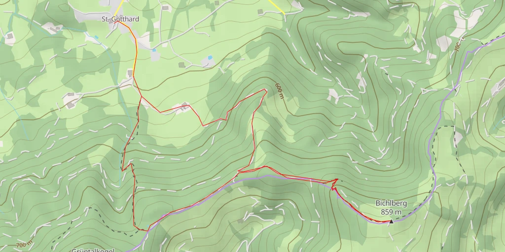 Map of the trail for Bichlberg