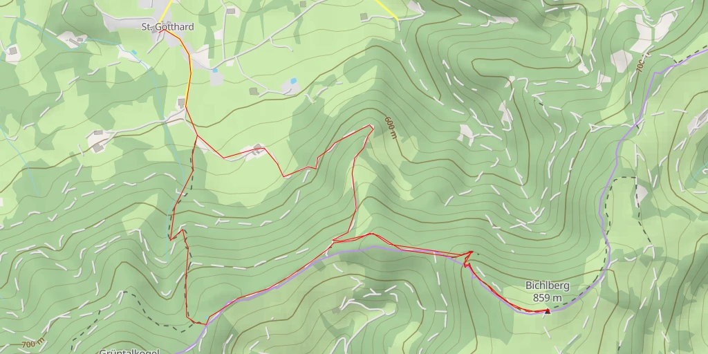 Map of the trail for Bichlberg