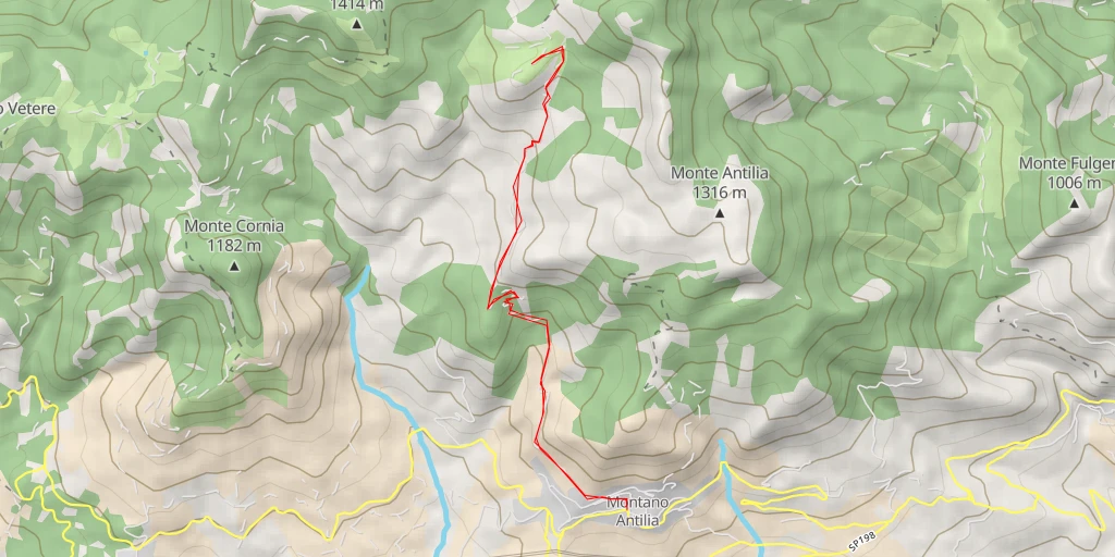 Map of the trail for Piano Ceraso