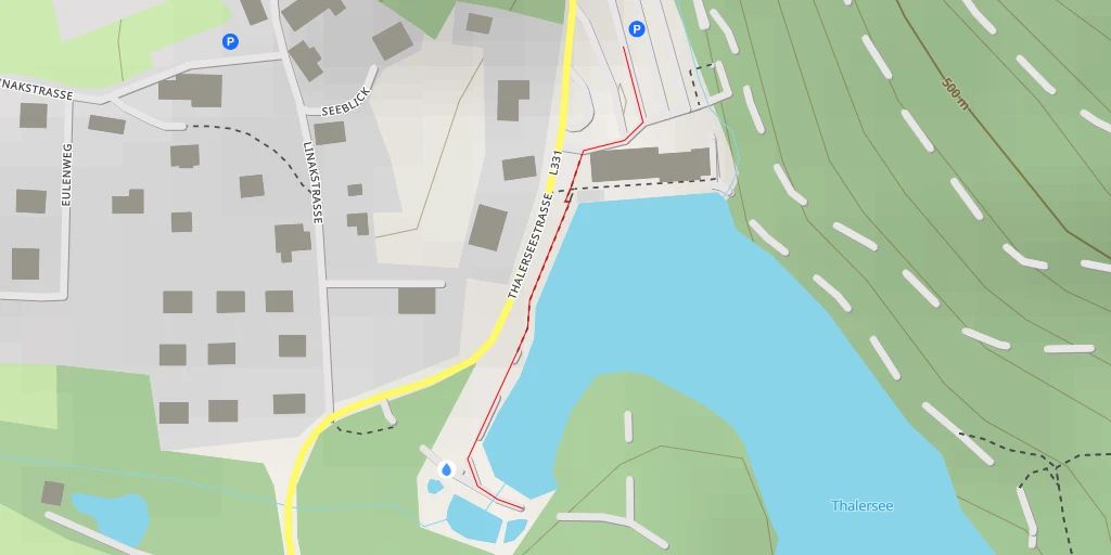 Map of the trail for Thalersee - Thalerseestraße