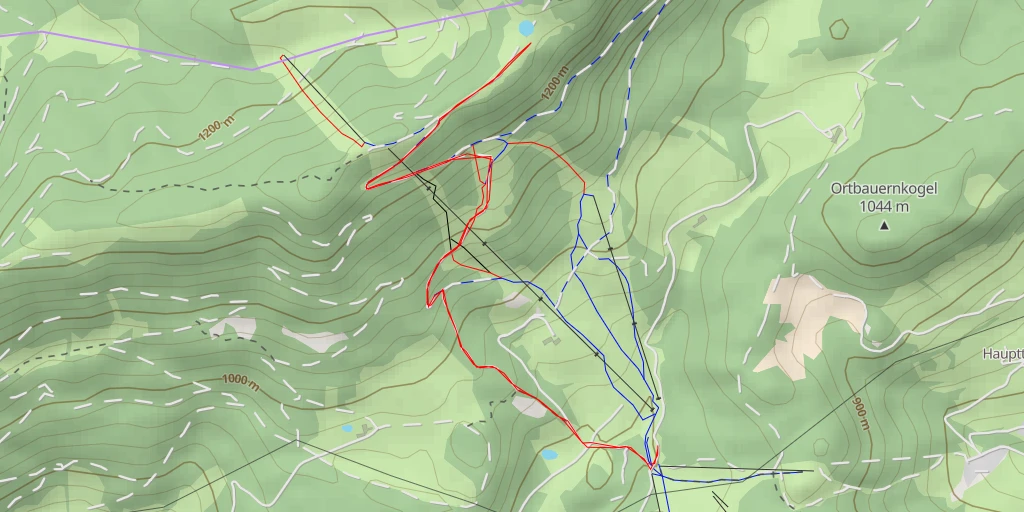 Carte de l'itinéraire :  Beschneiungsteich Hennesteck