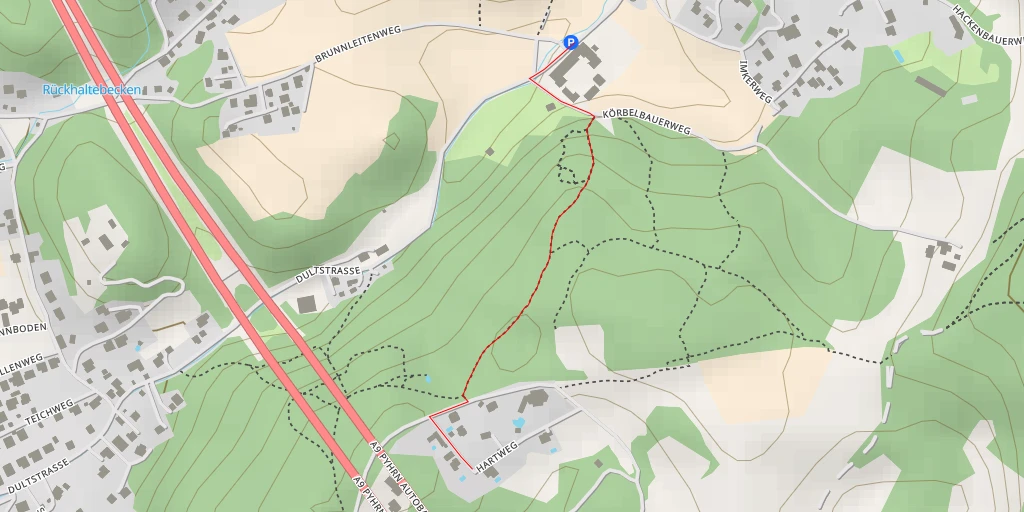 Map of the trail for Hart