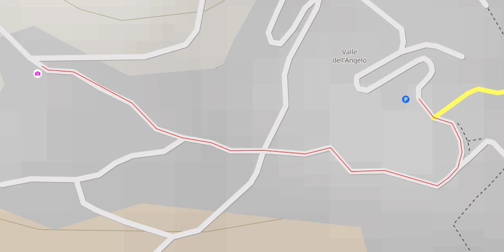 Map of the trail for AI - Valle dell’Angelo