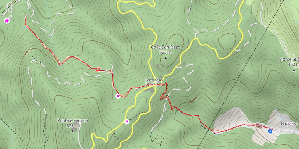 Map of the trail for Sentiero Colle San Rizzo - Ponte Gallo - Sentiero Colle San Rizzo - Ponte Gallo - Messina