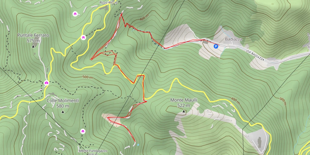 Map of the trail for Sentiero Madunnuzza - Sentiero Madunnuzza - Messina