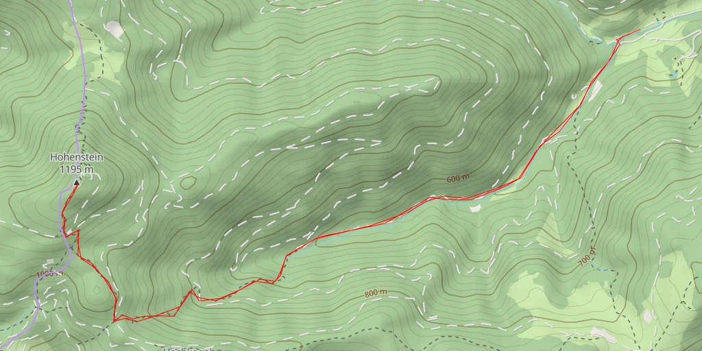 Map of the trail for Otto-Kandler-Haus