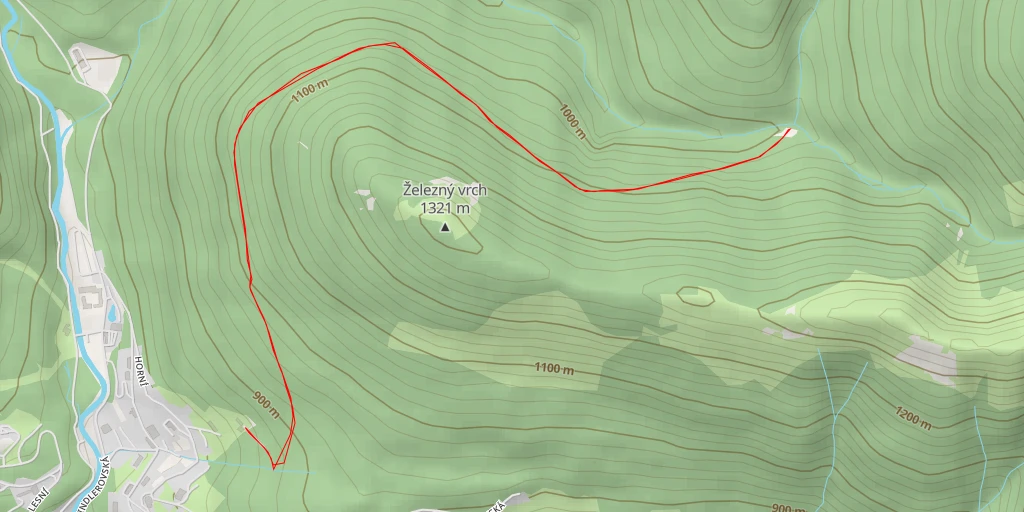 Map of the trail for Bouda Bílé Labe