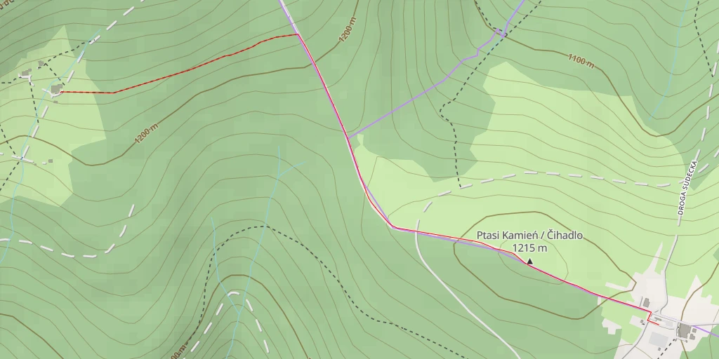 Map of the trail for Moravská bouda