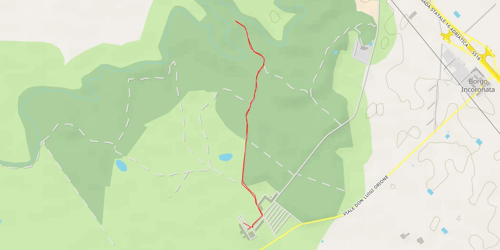 Map of the trail for Complanare lato monte - Foggia