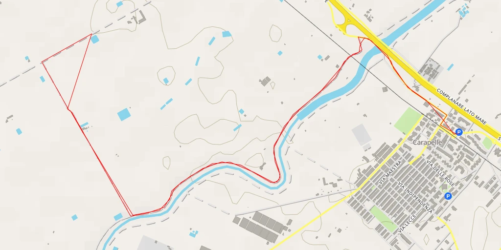 Map of the trail for Borgo Incoronata - Foggia