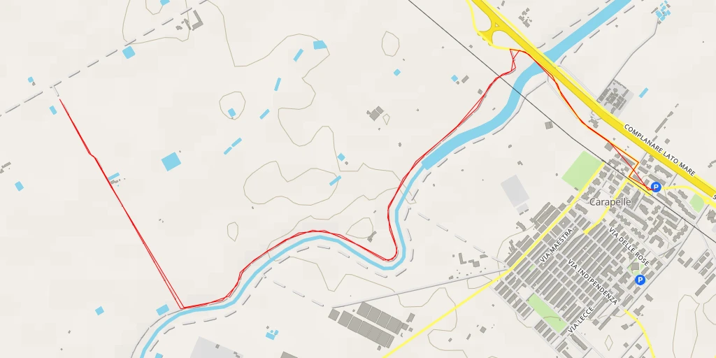 Map of the trail for Borgo Incoronata - Foggia