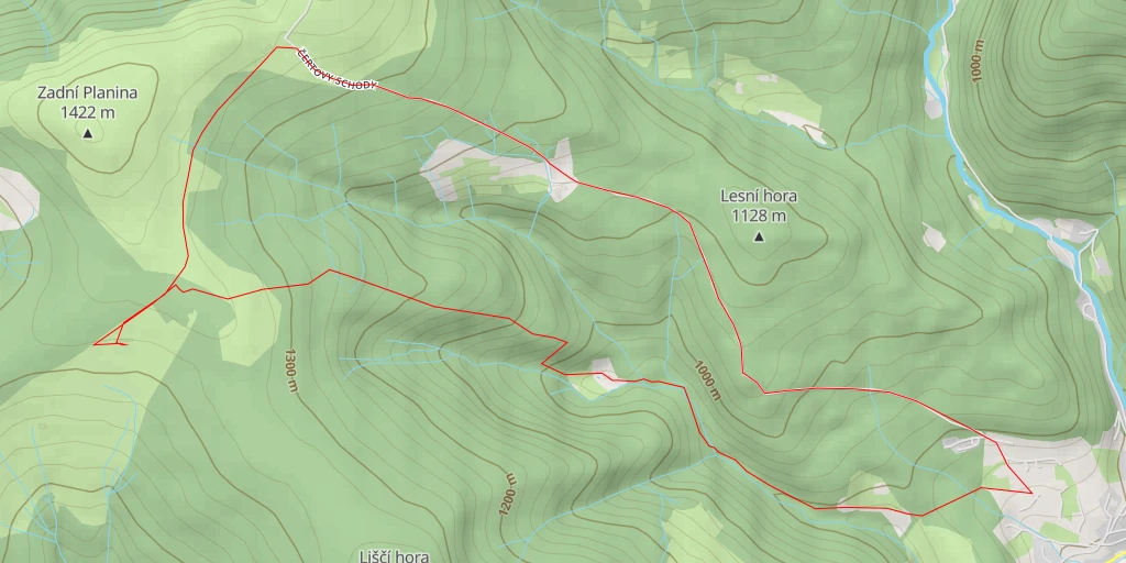 Map of the trail for Dvorska bouda