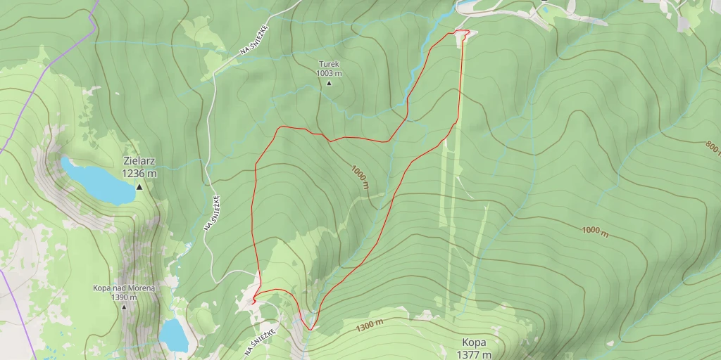 Carte de l'itinéraire :  Strzecha Akademicka