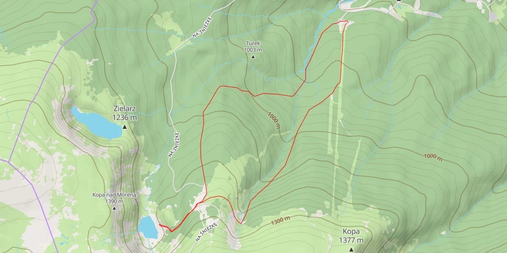 Map of the trail for Schronisko Samotnia