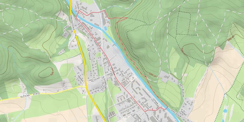 Map of the trail for Na Bělidle - Na Bělidle