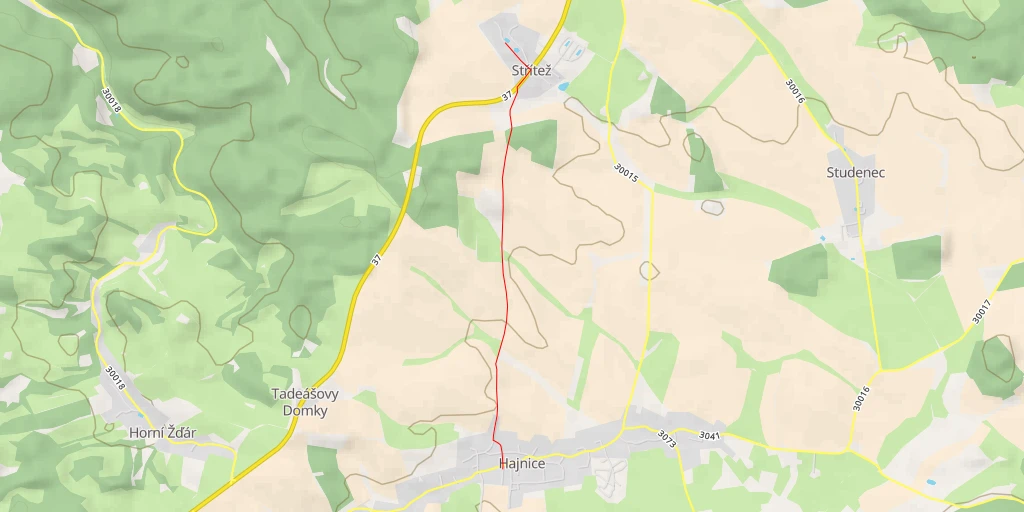 Map of the trail for Ke Hranné