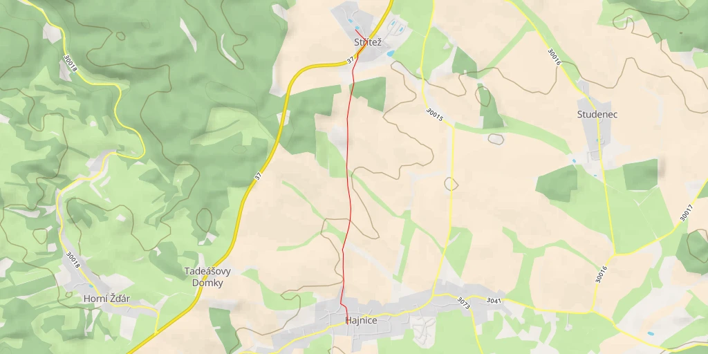 Map of the trail for Ke Hranné