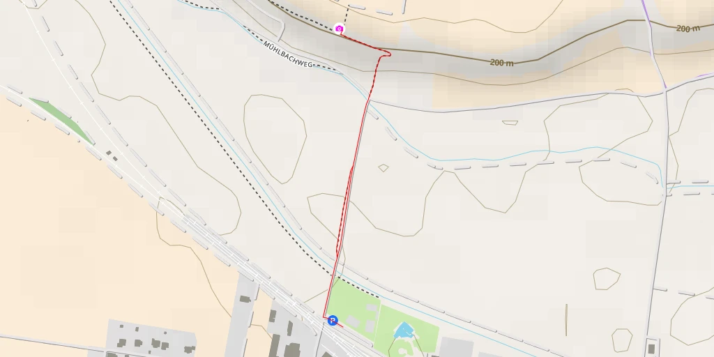 Map of the trail for AI - Mühlbachweg - Absdorf