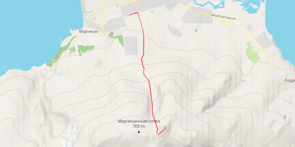 Map of the trail for Марчеканская сопка