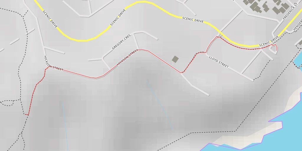 Map of the trail for Hickson Street Hang Gliding Pad