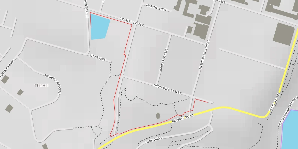 Map of the trail for The Res - Brown Street - Newcastle