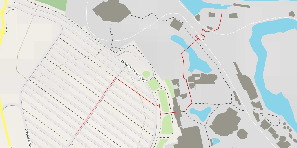 Map of the trail for Dreamworld - Dreamworld Parkway - Gold Coast City