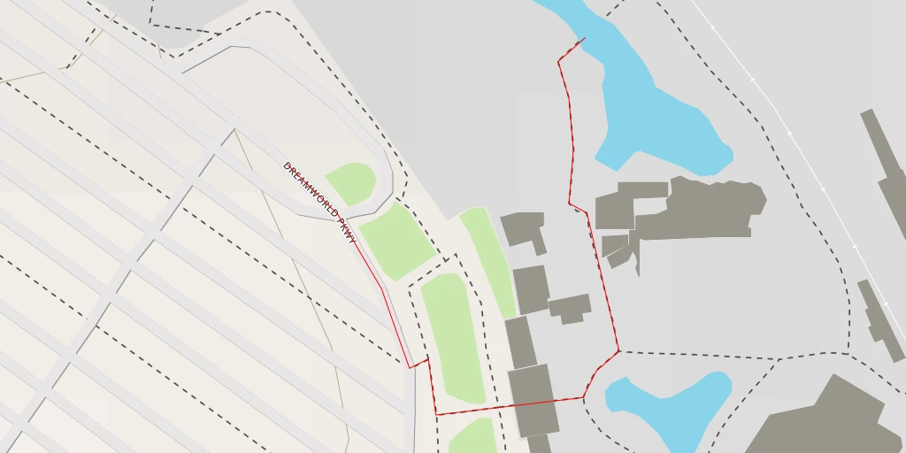 Map of the trail for Dreamworld - Dreamworld Parkway - Gold Coast City