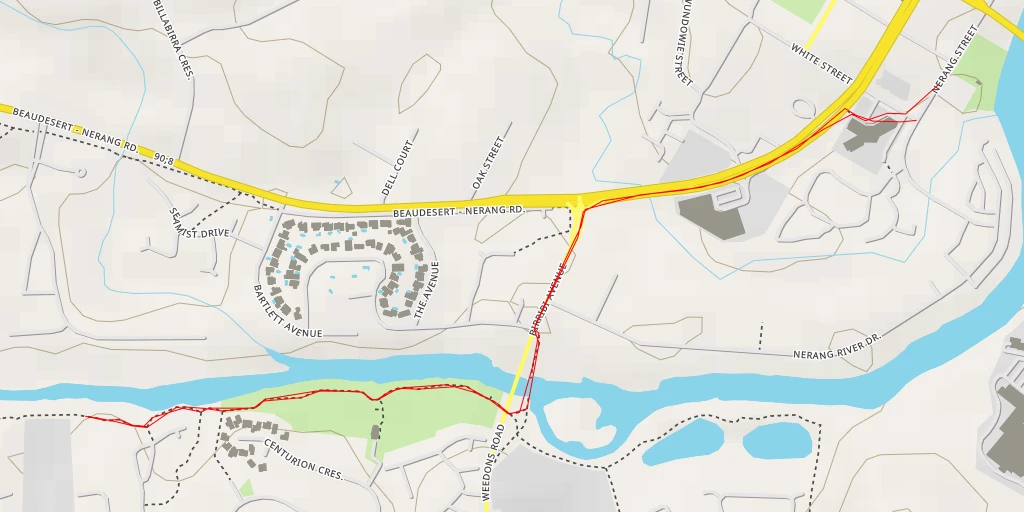 Map of the trail for St. Brigid's Primary School - McLaren Road - Gold Coast City