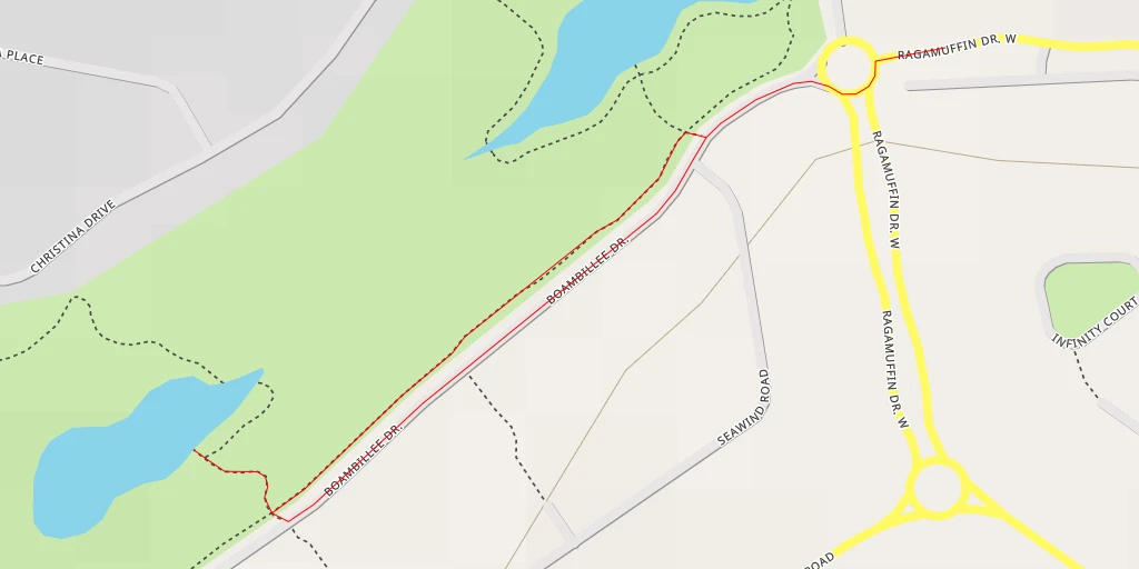 Map of the trail for Boambillee Drive - Gold Coast City