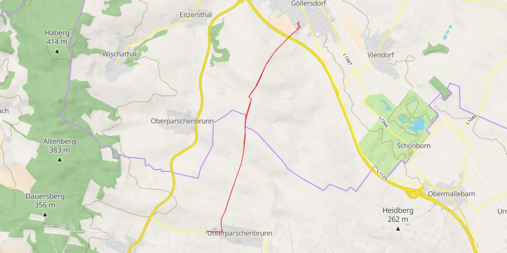 Map of the trail for L1132 - L1132 - Sierndorf