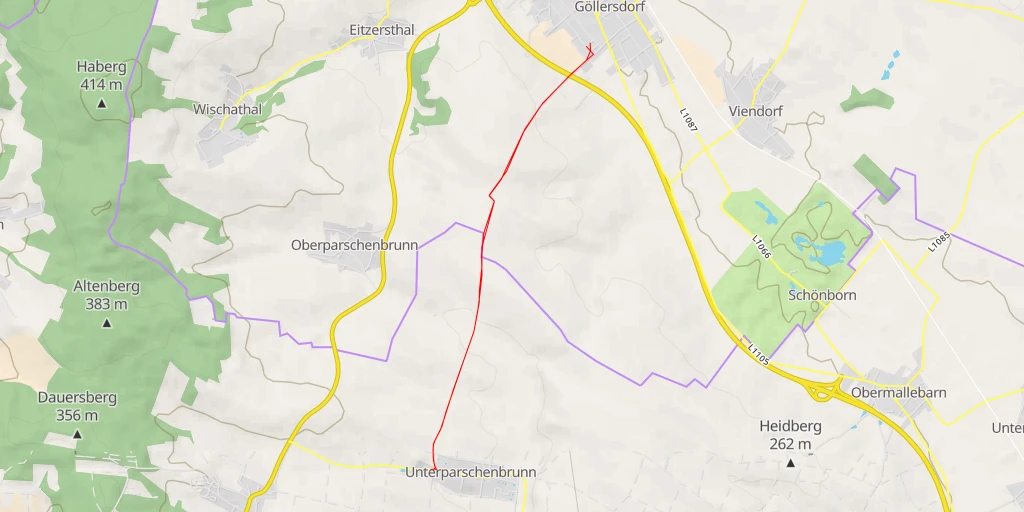 Map of the trail for L1132 - L1132 - Sierndorf