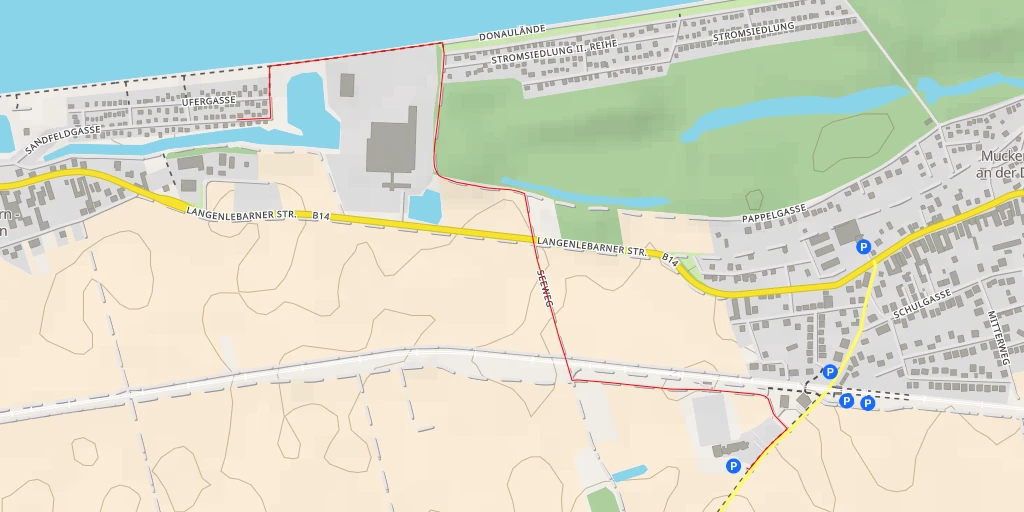 Map of the trail for Sandfeldgasse