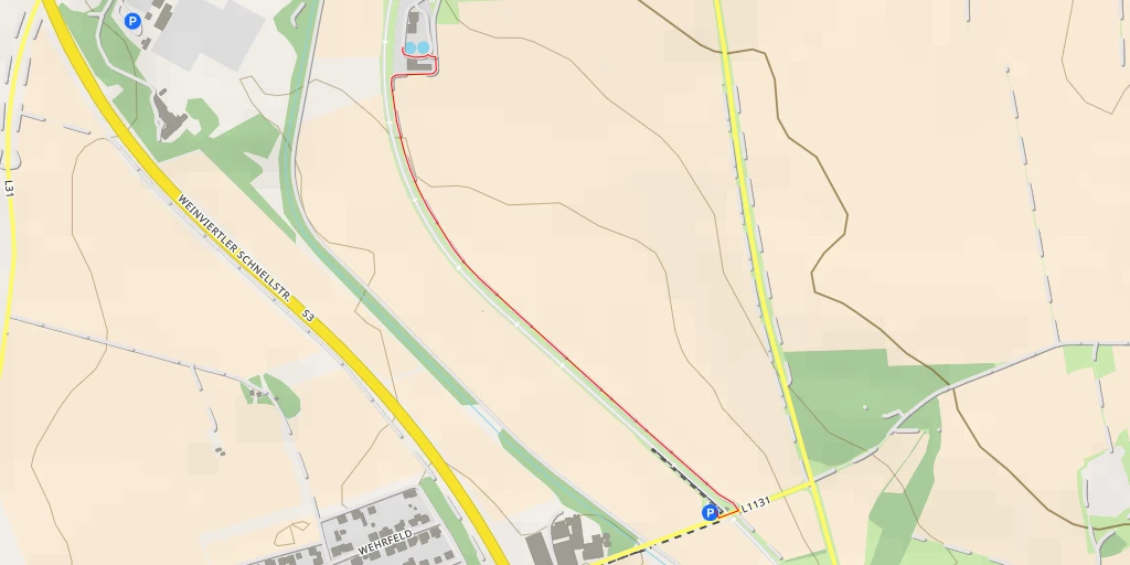 Map of the trail for Kläranlage Sierndorf Göllersdorf - Industriepark - Sierndorf