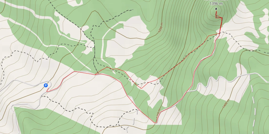 Map of the trail for Monte Pelato