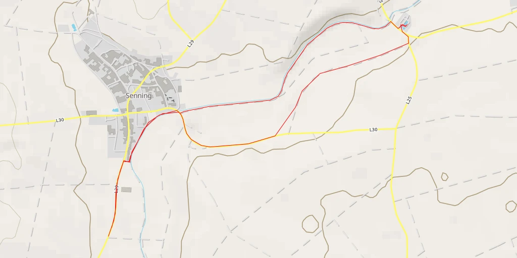 Map of the trail for Kläranlage Großmugl Niederhollabrunn - L25