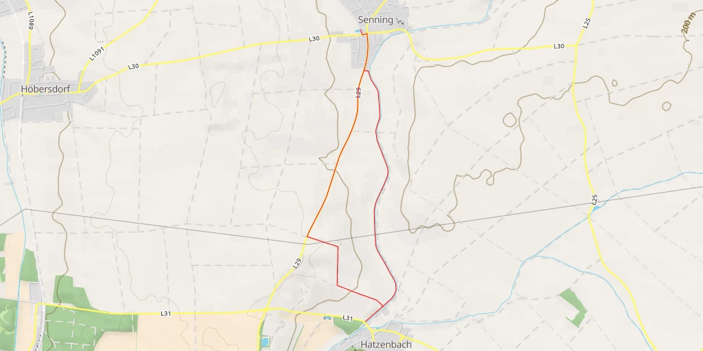 Carte de l'itinéraire :  Höbersdorfer Straße - Sierndorf