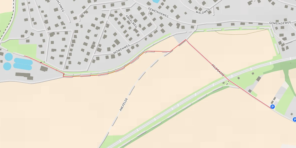 Carte de l'itinéraire :  Kläranlage - Gemeinde St Andrä-Wördern - Unterer Ohnewasweg - Sankt Andrä-Wördern