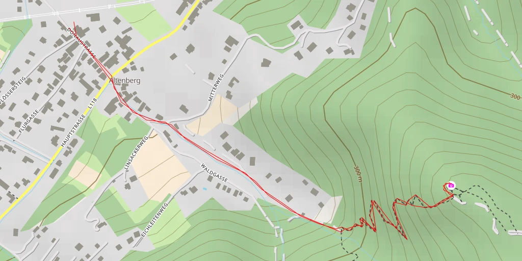 Map of the trail for Tempelbergwarte