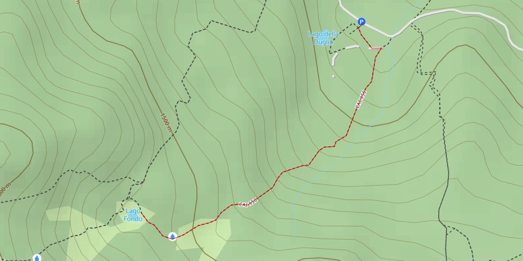 Carte de l'itinéraire :  Lago Fondo