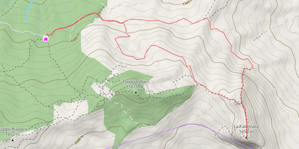 Carte de l'itinéraire :  La Falconara