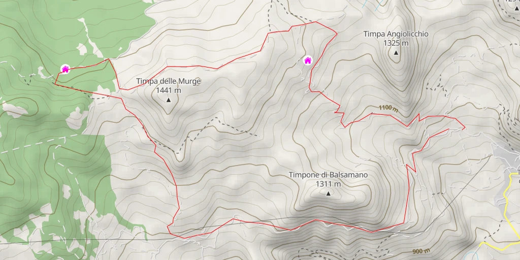 Carte de l'itinéraire :  Rifugio Catusa (Chiuso)