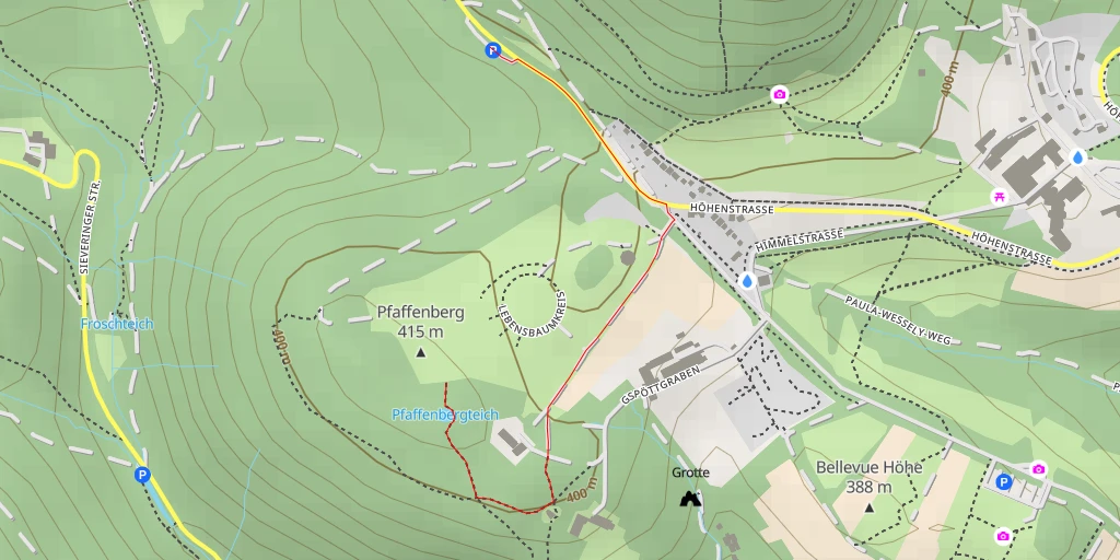 Map of the trail for Pfaffenberg