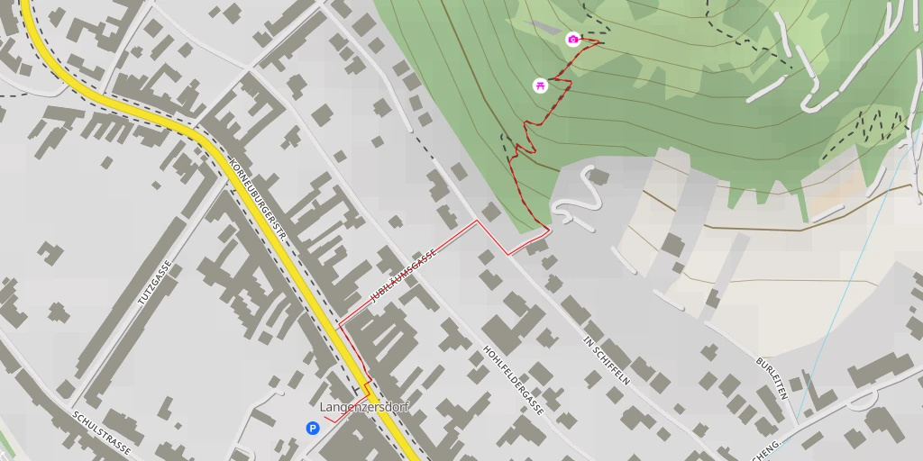 Map of the trail for Nordwienersteig - Langenzersdorf