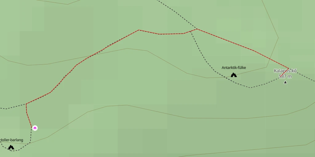 Map of the trail for Kalapos-kő