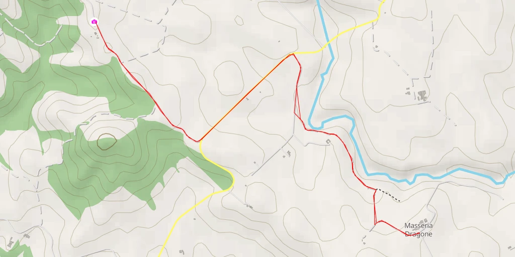 Map of the trail for c.da monacelle falsa - Matera