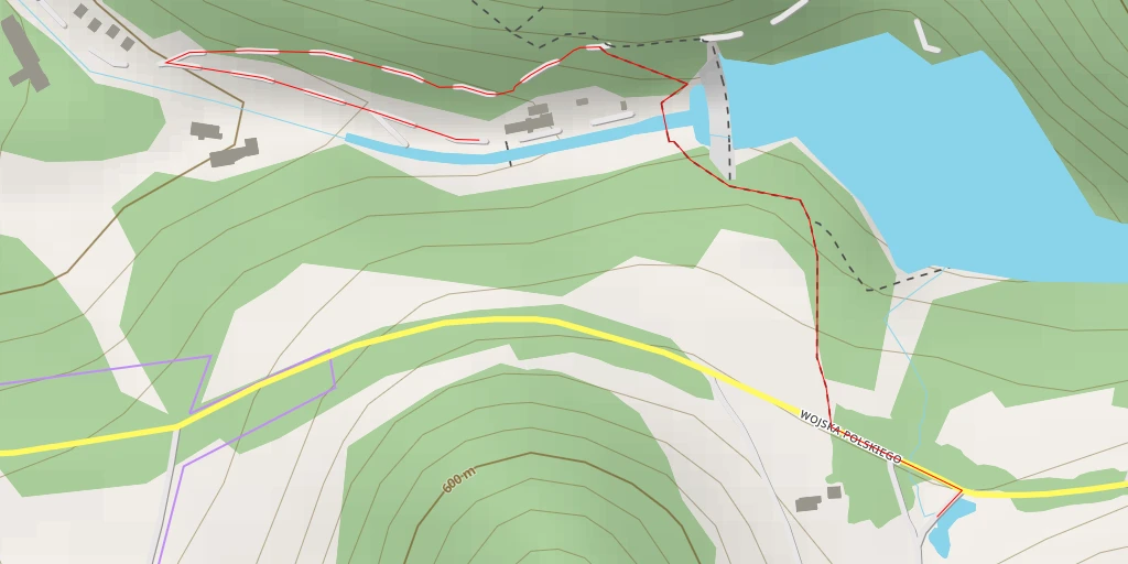 Map of the trail for Wojska Polskiego