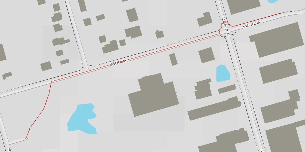 Map of the trail for Kościelna - Kościelna