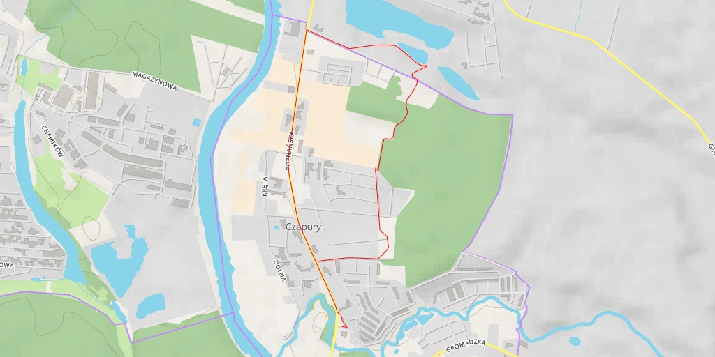 Map of the trail for Rydzowa - Rydzowa - Poznań