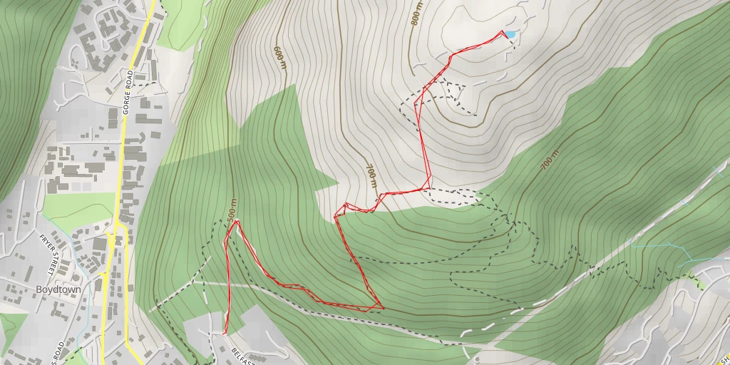 Map of the trail for Queenstown Hill Walkway - Queenstown Hill Walkway