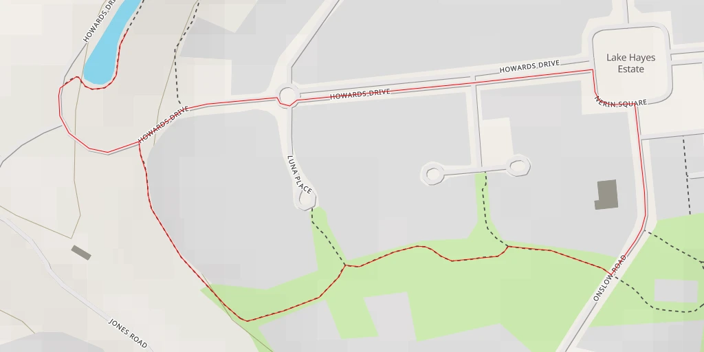 Map of the trail for Howards Drive